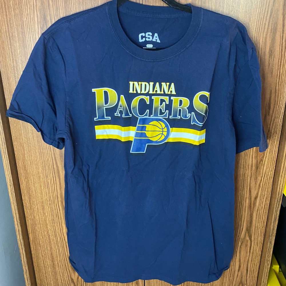CSA‎ Indiana Pacers T-Shirt Mens Large Navy Blue NBA Basketball Graphic Tee